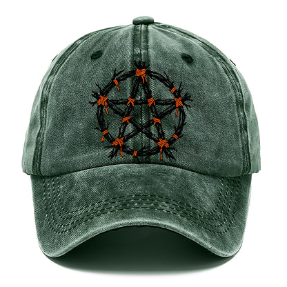 Twig Bound Pentacle Witch Magic Classic Cap – Forest Mist