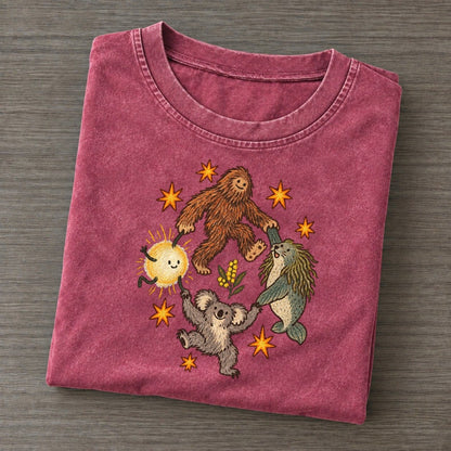 Outback Stomp Cryptid Hoedown Vintage T-shirt – Raspberry