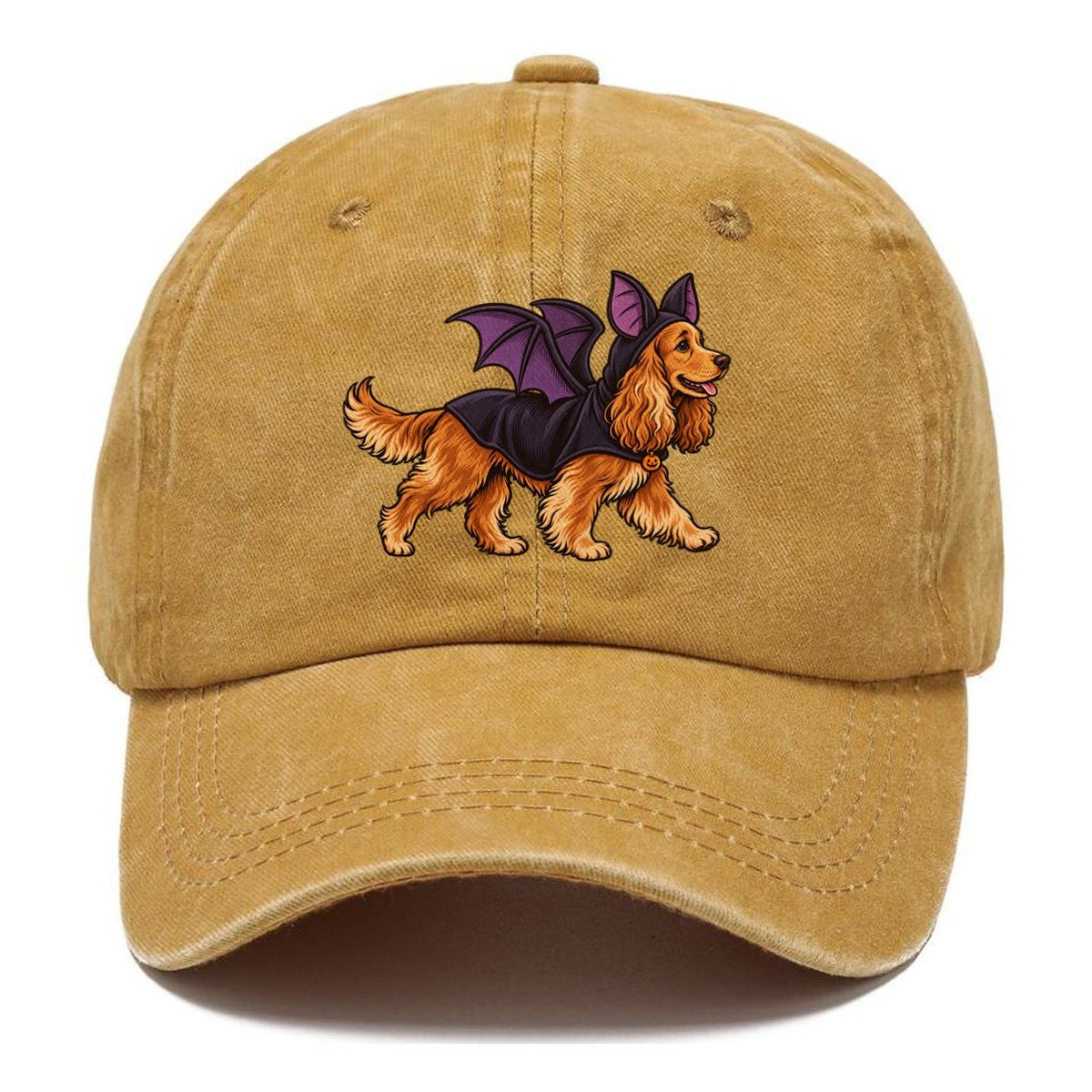 One Cocker Spaniel In Halloween Costume Bat Costume With Soft Felt Wings Halloween Dog Parade Classic Cap – Golden Harvest