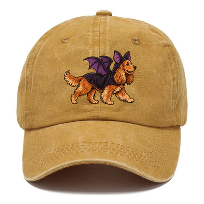 One Cocker Spaniel In Halloween Costume Bat Costume With Soft Felt Wings Halloween Dog Parade Classic Cap – Golden Harvest