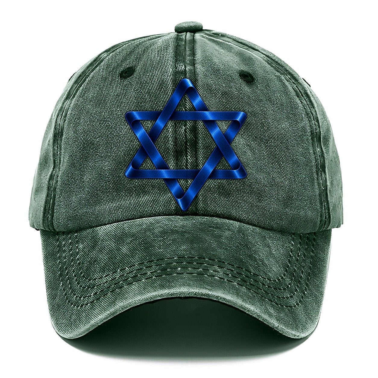 Star Of David Single Line Judaism Heritage Classic Cap – Forest Mist