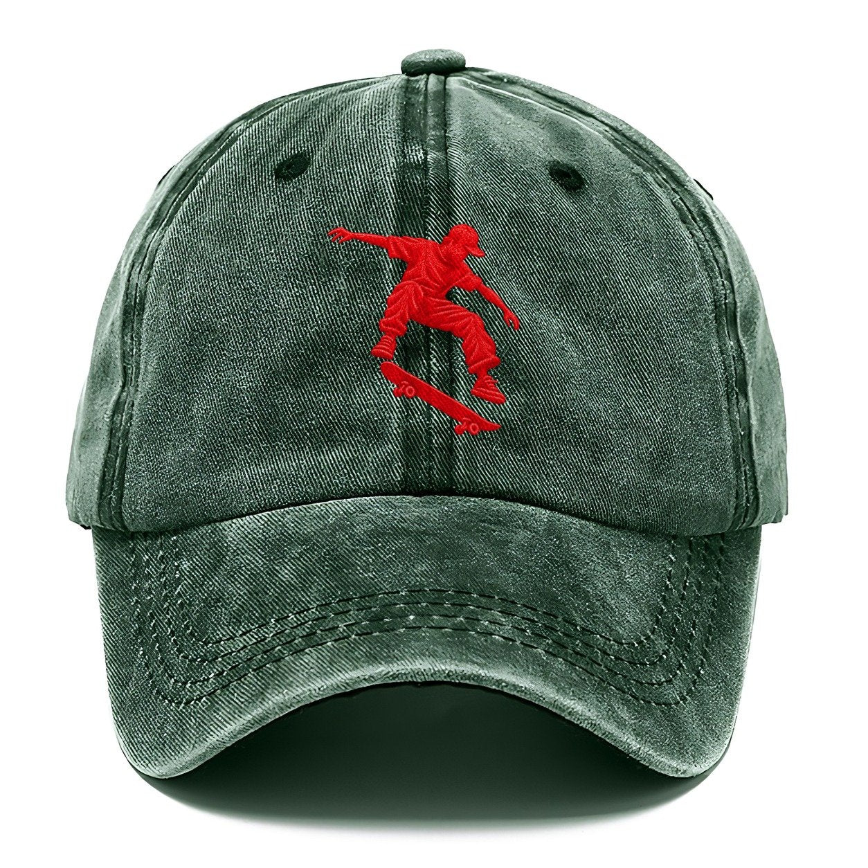 Skateboard Kickflip Catch Micro Motion Mark Classic Cap – Forest Mist