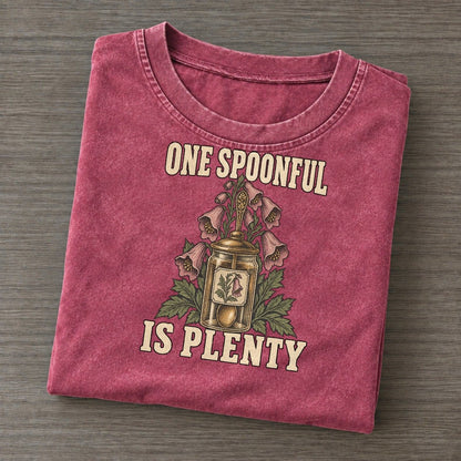 Is Plenty Botanical Warnings Vintage T-shirt – Raspberry