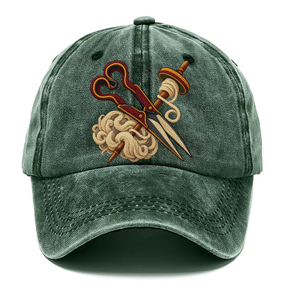 Welsh Wool Shears Spindle And Fleece Uk Culture Heritage Classic Cap – Forest Mist