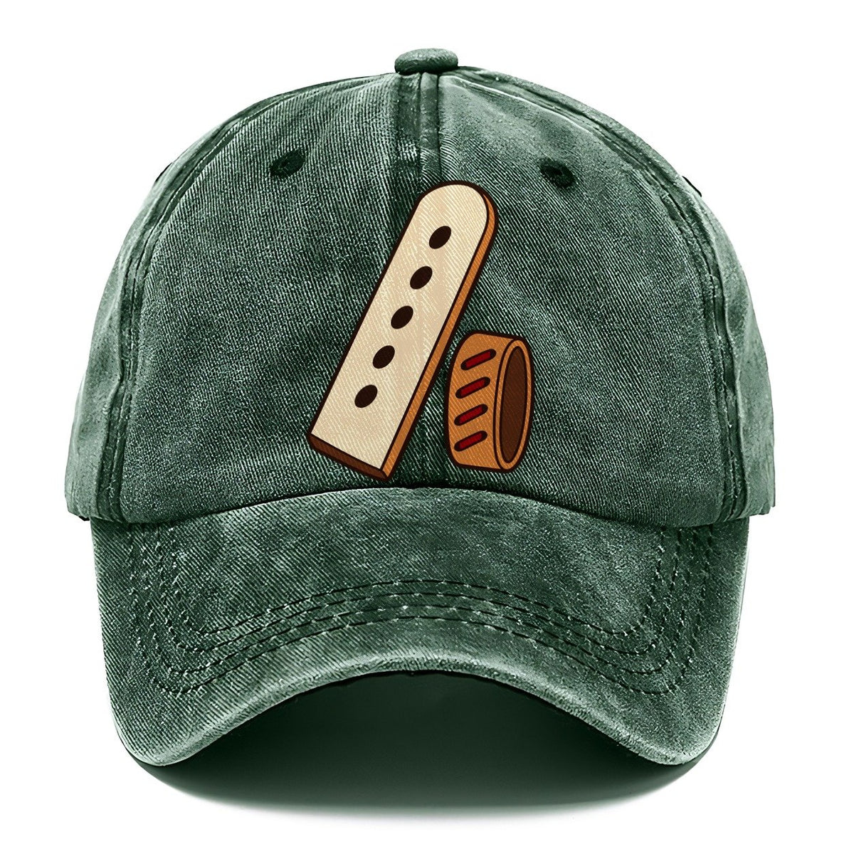 Belt End And Punched Holes Leathercraft Classic Cap – Forest Mist