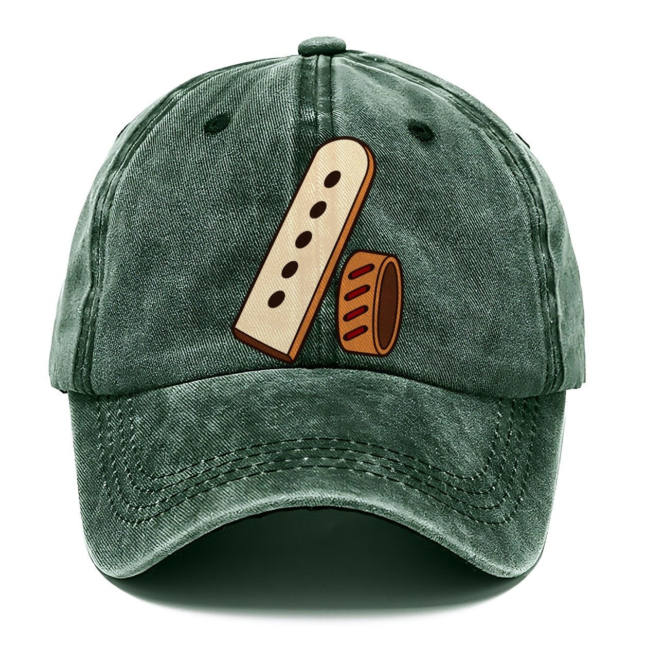 Belt End And Punched Holes Leathercraft Classic Cap – Forest Mist