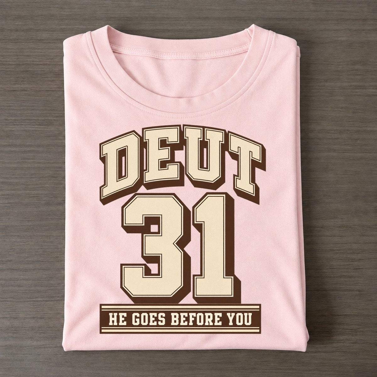 Deuteronomy 31 Varsity Chapel Varsity Classic T-shirt – Pink