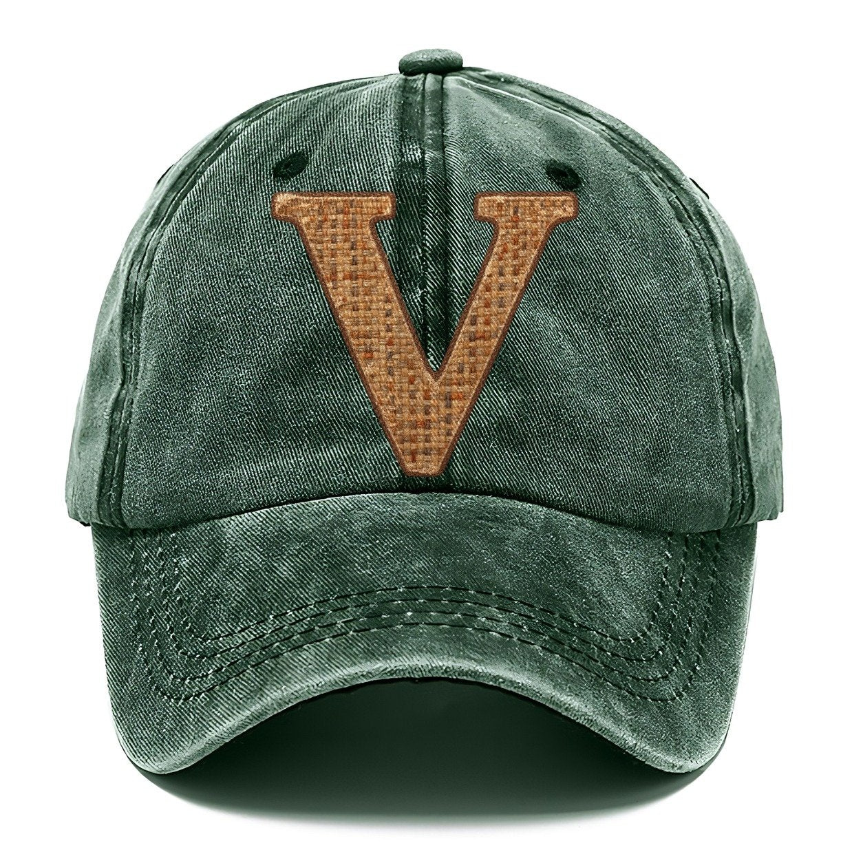 Woven Tweed V Monogram Classic Cap – Forest Mist