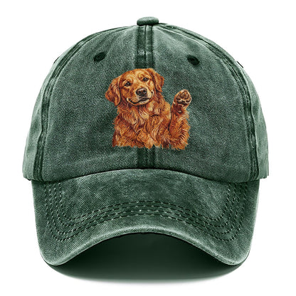 Golden Retriever Embroidered Classic Cap – Forest Mist