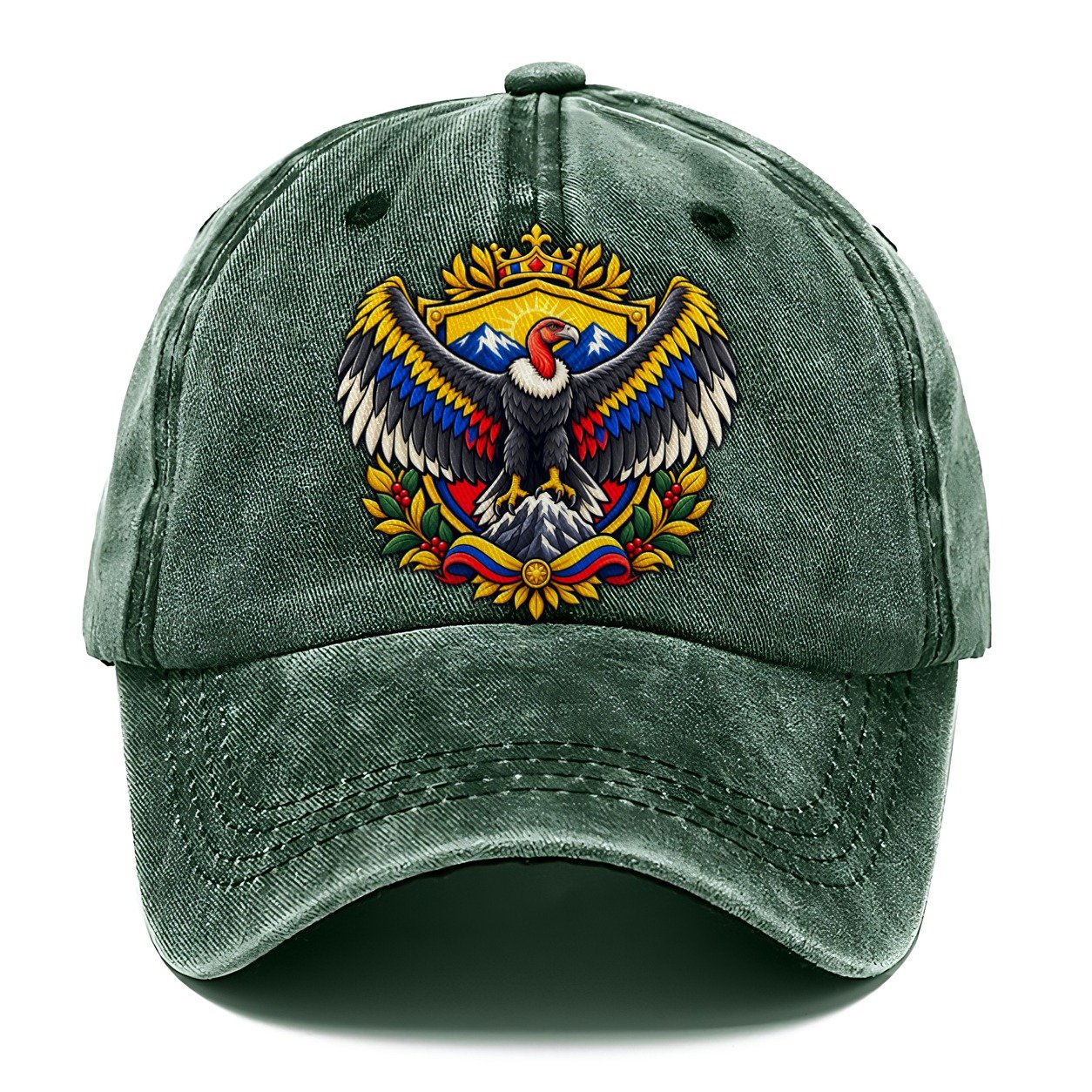 Colombia Heraldic Crest Country Logos Classic Cap – Forest Mist