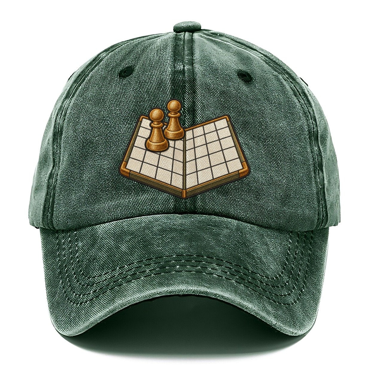 Open Folded Board With Two Pawns Board Games Classic Cap – Forest Mist
