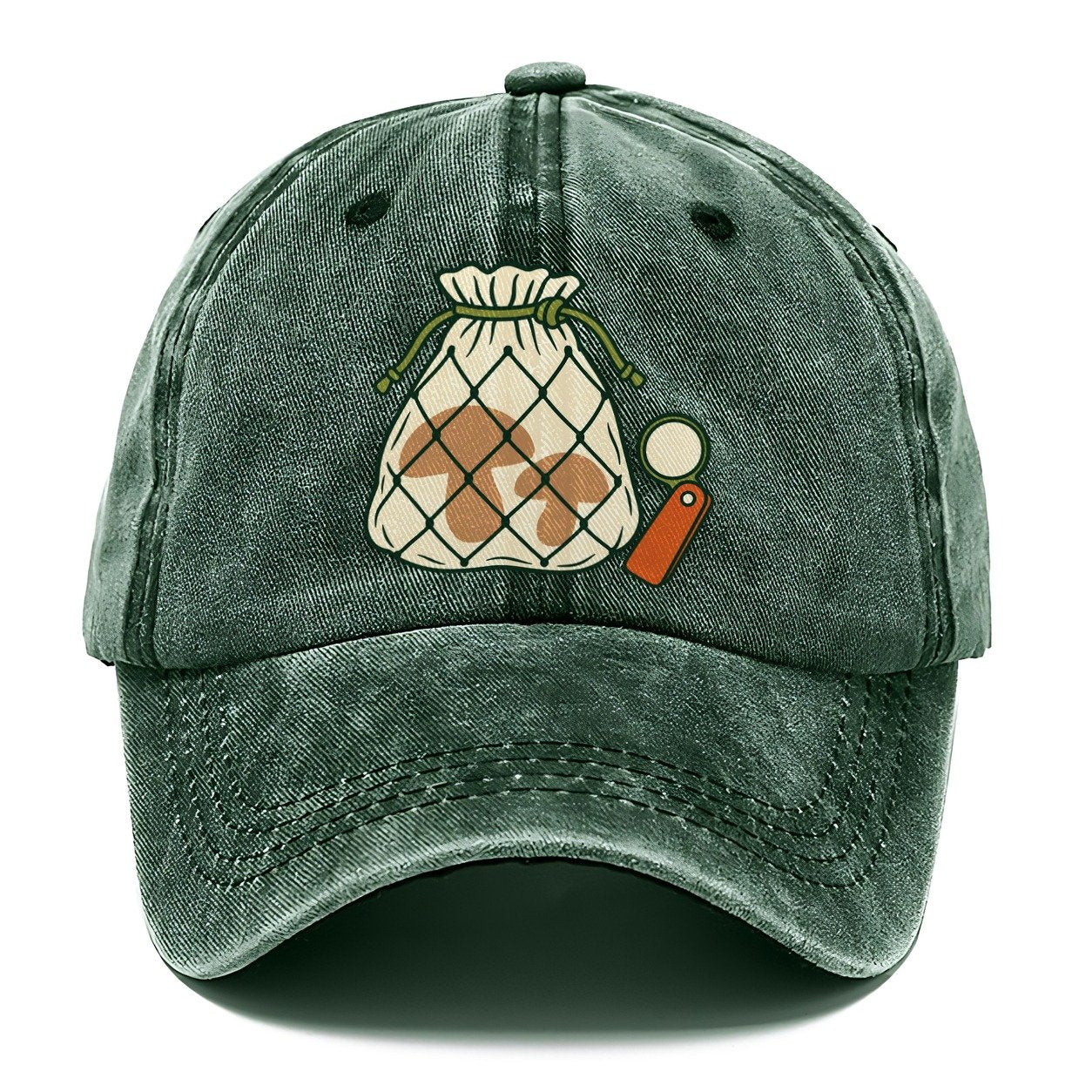 Mesh Bag And Hand Lens Foraging And Mycology Classic Cap – Forest Mist