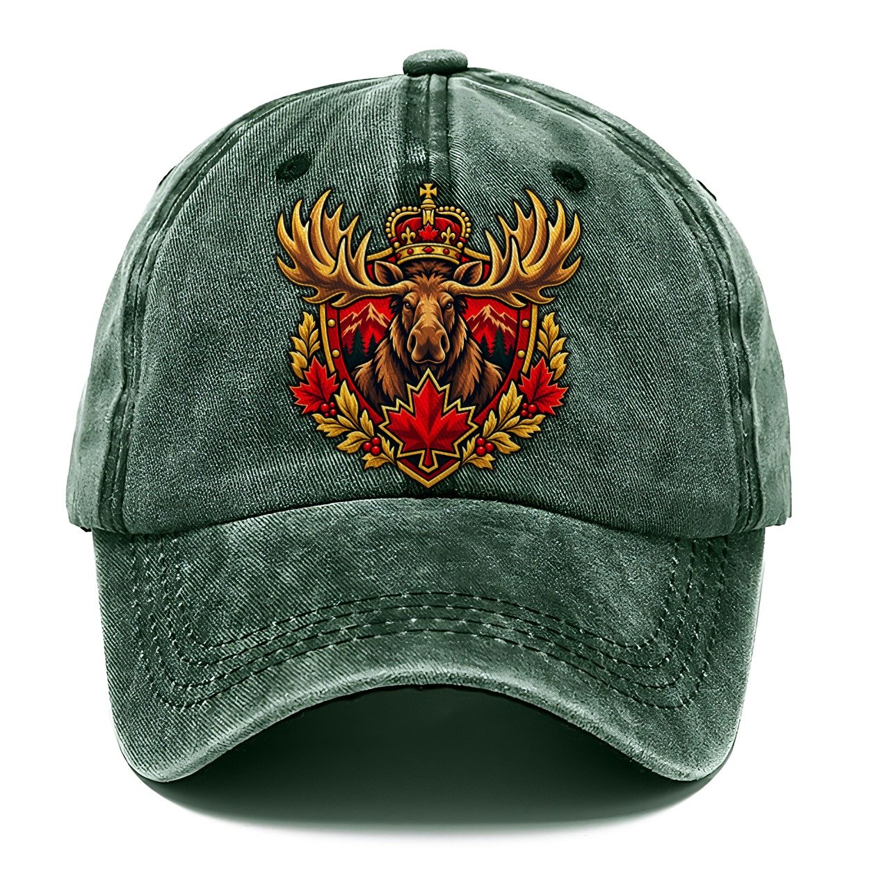 Canada Heraldic Crest Country Logos Classic Cap – Forest Mist