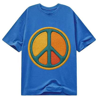Golden Peace Classic T-shirt – Blue