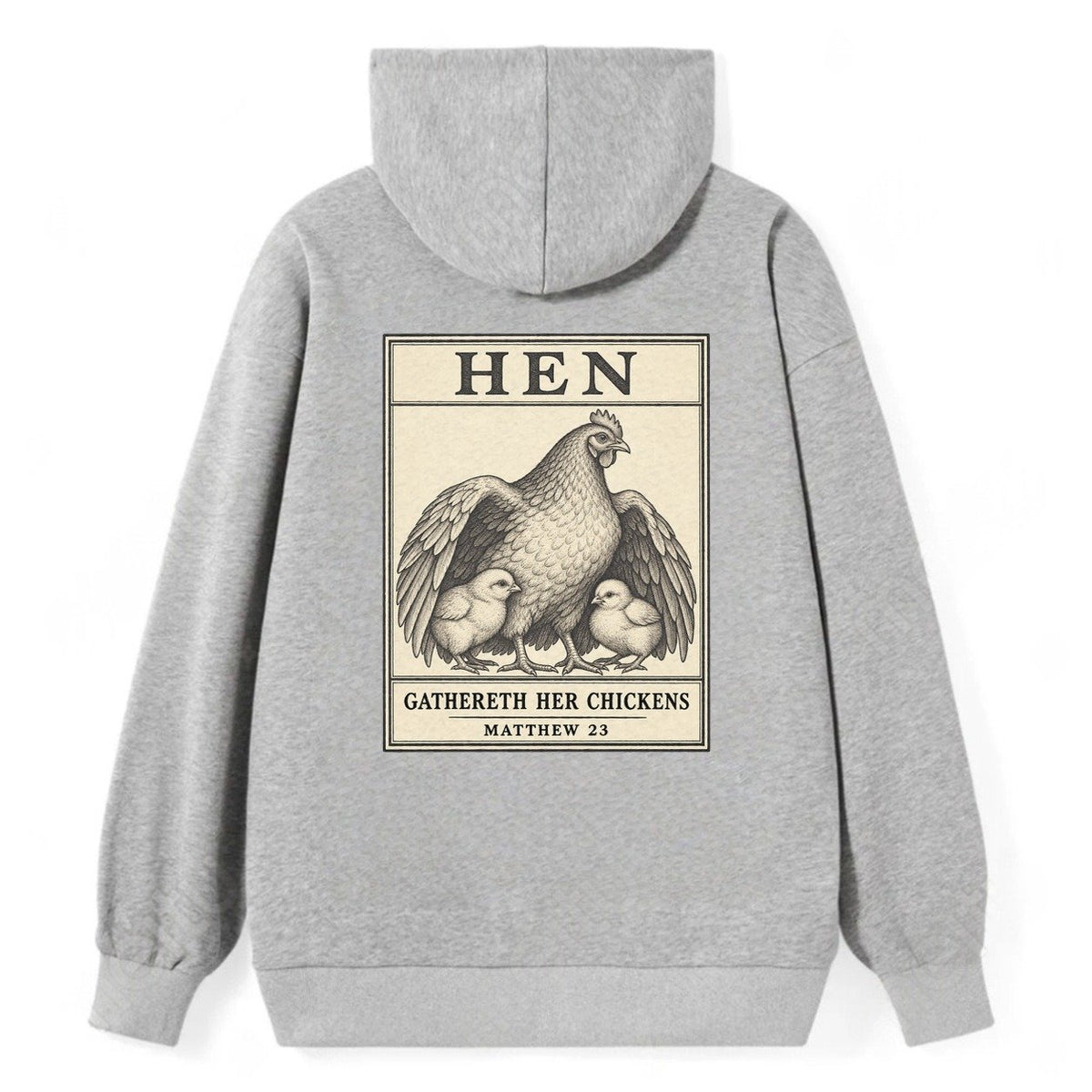 Hen Specimen Plate Creature Canticle Classic Pullover Hoodie – Grey