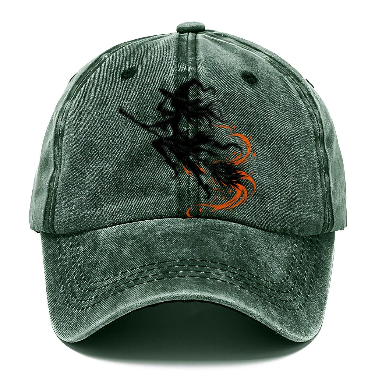 Airborne Witch On A Broom Witch Magic Classic Cap – Forest Mist