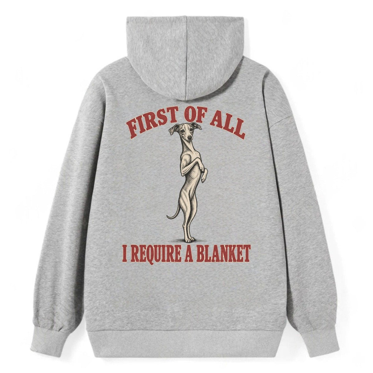 Italian Greyhound Dog Declarations Classic Pullover Hoodie – Grey