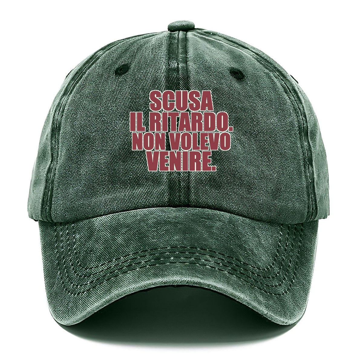 Scusa Il Ritardo Non Volevo Venire Classic Cap – Forest Mist
