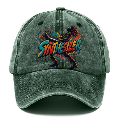 Synthesizer Wordmark Music Instruments Classic Cap – Forest Mist