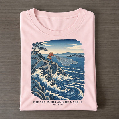 The Sea Is His And He Made It The Great Deep Classic T-shirt – Pink