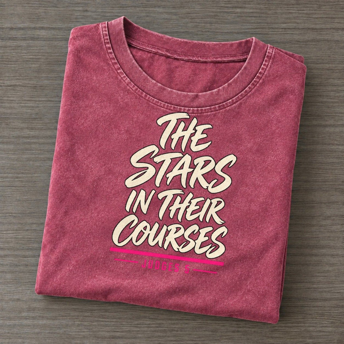 The Stars In Their Courses Daughters Of Deborah Vintage T-shirt – Raspberry