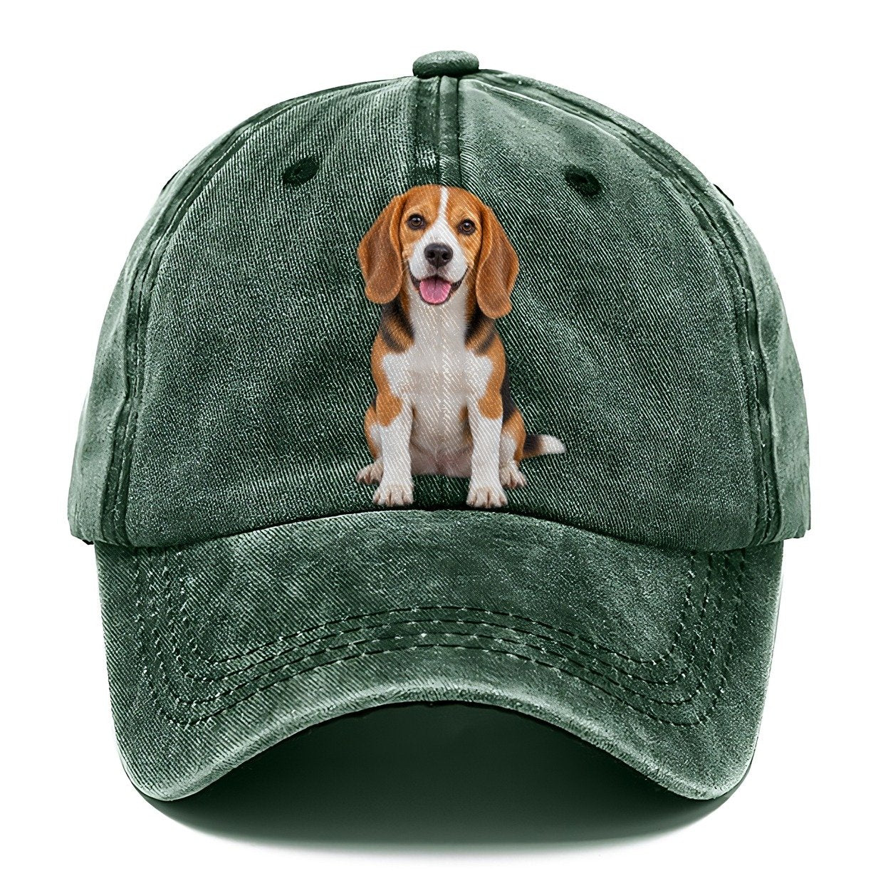 Beagle Sitting Top Breeds Classic Cap – Forest Mist