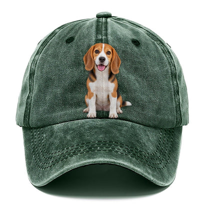 Beagle Sitting Top Breeds Classic Cap – Forest Mist