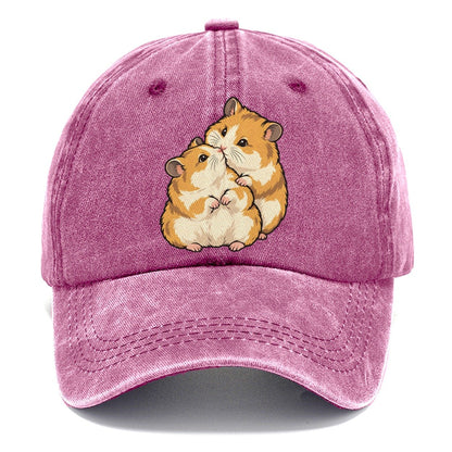 Hamster Nose Touch Small Pet Logos Classic Cap – Dusty Rose