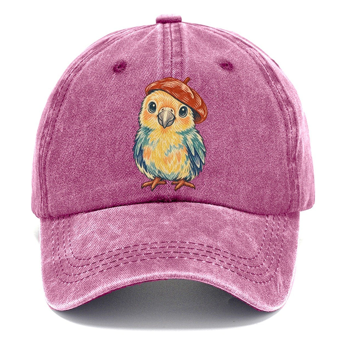 Chick in Red Beret Classic Cap – Dusty Rose