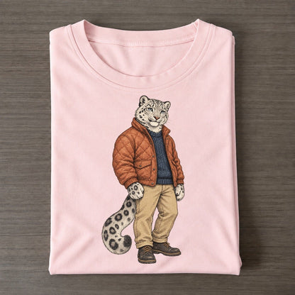 Snow Leopard Wardrobe Portrait Wild Wardrobe Portraits Classic T-shirt – Pink