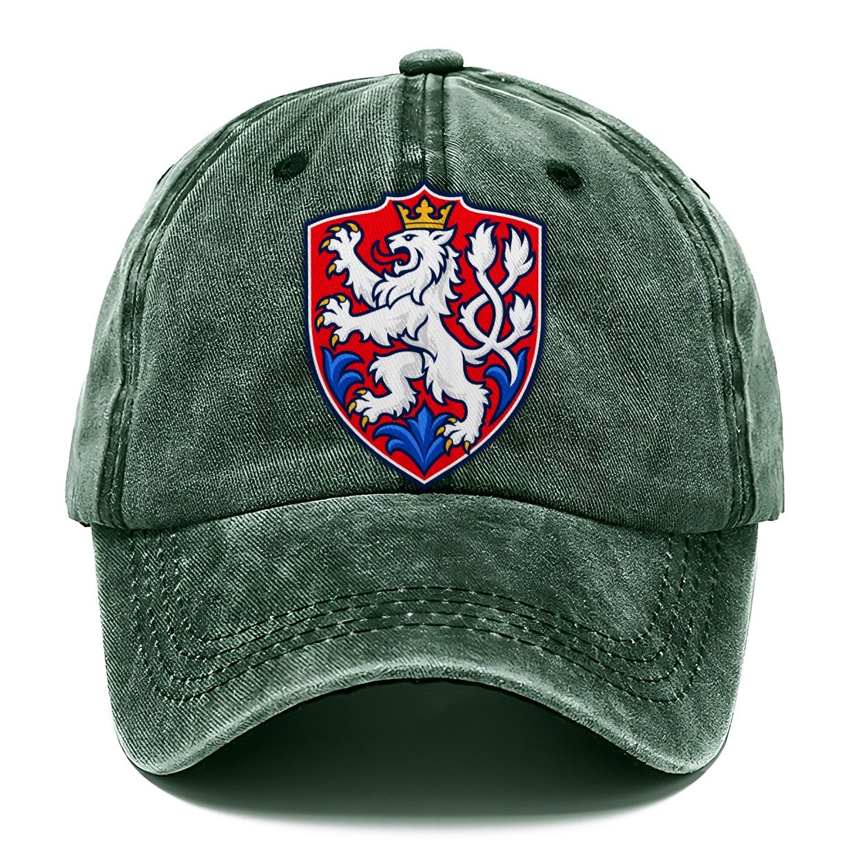 Czech Republic Minimal Emblem Country Logos Classic Cap – Forest Mist