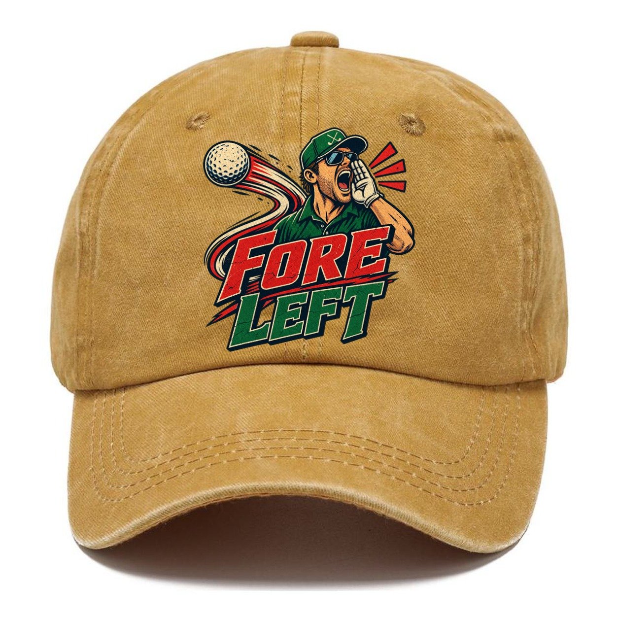 Fore Left Golf Life Classic Cap – Golden Harvest