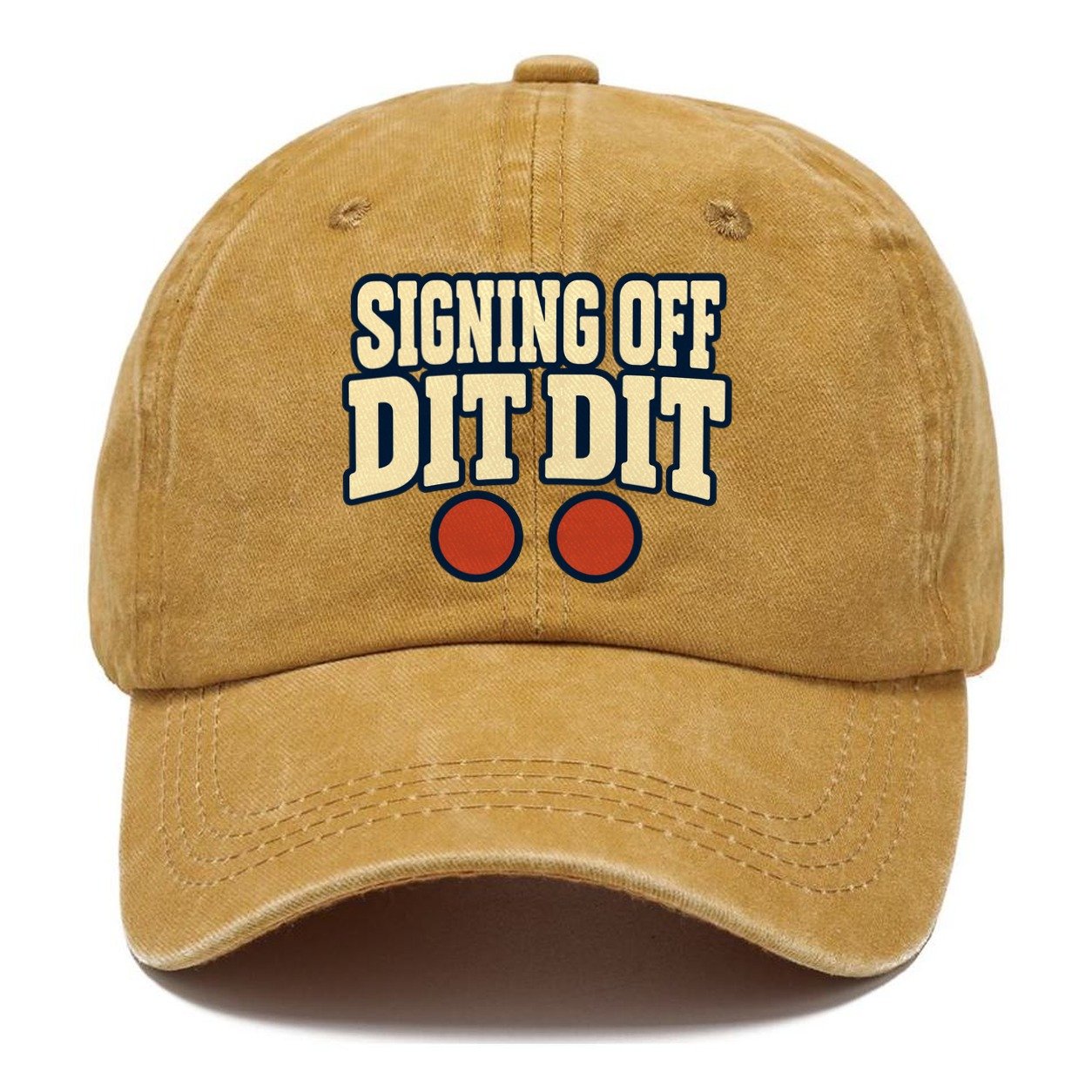 Signing Off Dit Dit Amateur Radio Classic Cap – Golden Harvest