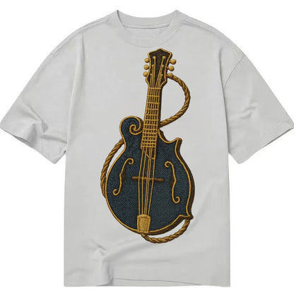Mandolin Bluegrass Mandolin With F Holes And Double Strings Classic T-shirt – Grey