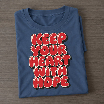 Keep Your Heart With Hope Sunday Puff Classic T-shirt – Twilight Navy