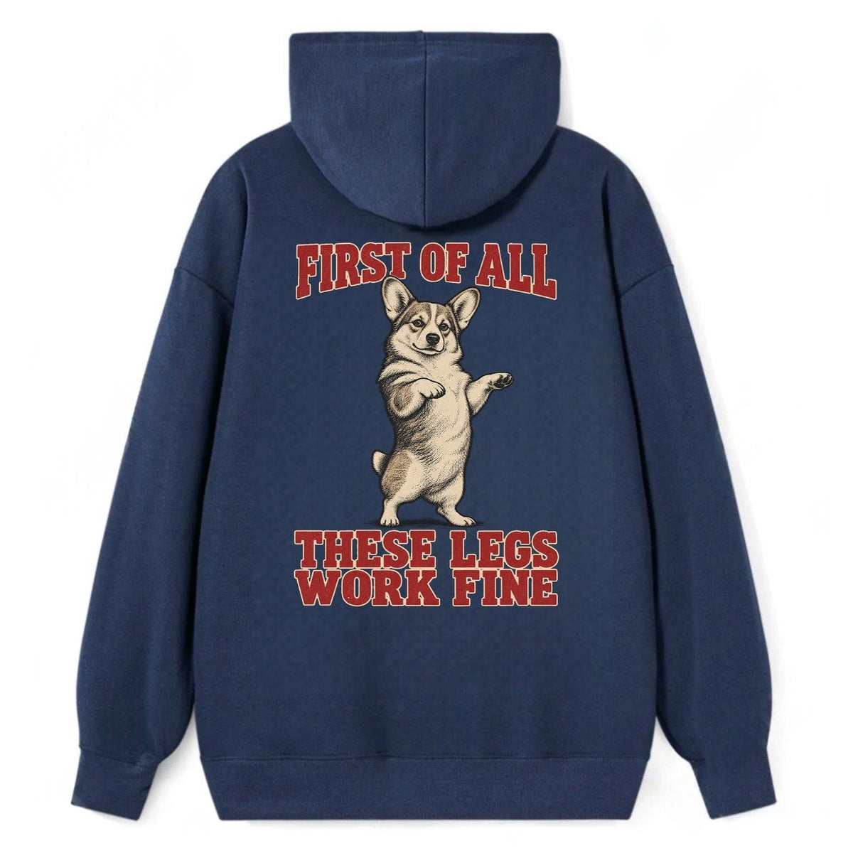 Pembroke Welsh Corgi Dog Declarations Classic Pullover Hoodie – Navy