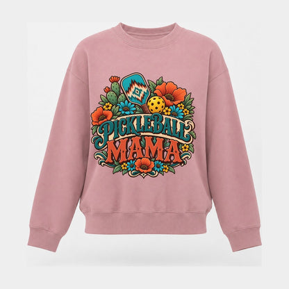 Pickleball Mama Pickleball Life Women's Crewneck Sweatshirt – Pink