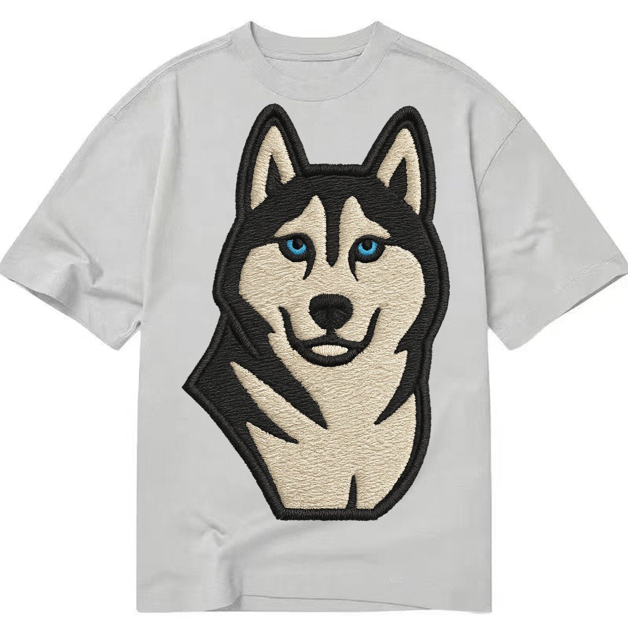 Husky Blue Eyes Close Up Portrait Classic T-shirt – Grey