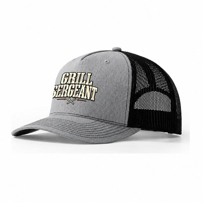 Grill Sergeant American Wit Trucker Hat – Sport Grey Black