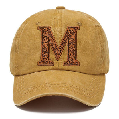 Tooled Leather M Monogram Classic Cap – Golden Harvest