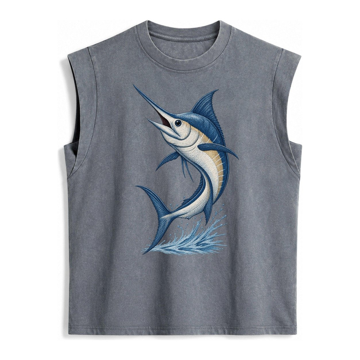 Marlins Majesty Vintage Washed Tank – Grey