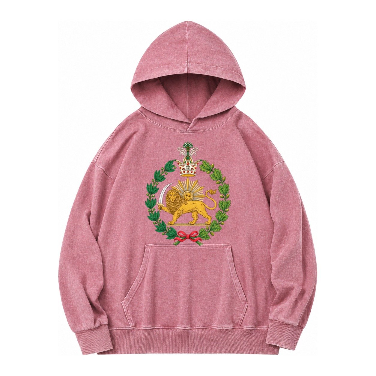 Iran Lion Vintage Washed Hoodie – Dusty Rose