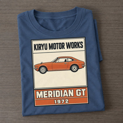 Kiryu Meridian Gt Showa Speed Plates Classic T-shirt – Twilight Navy
