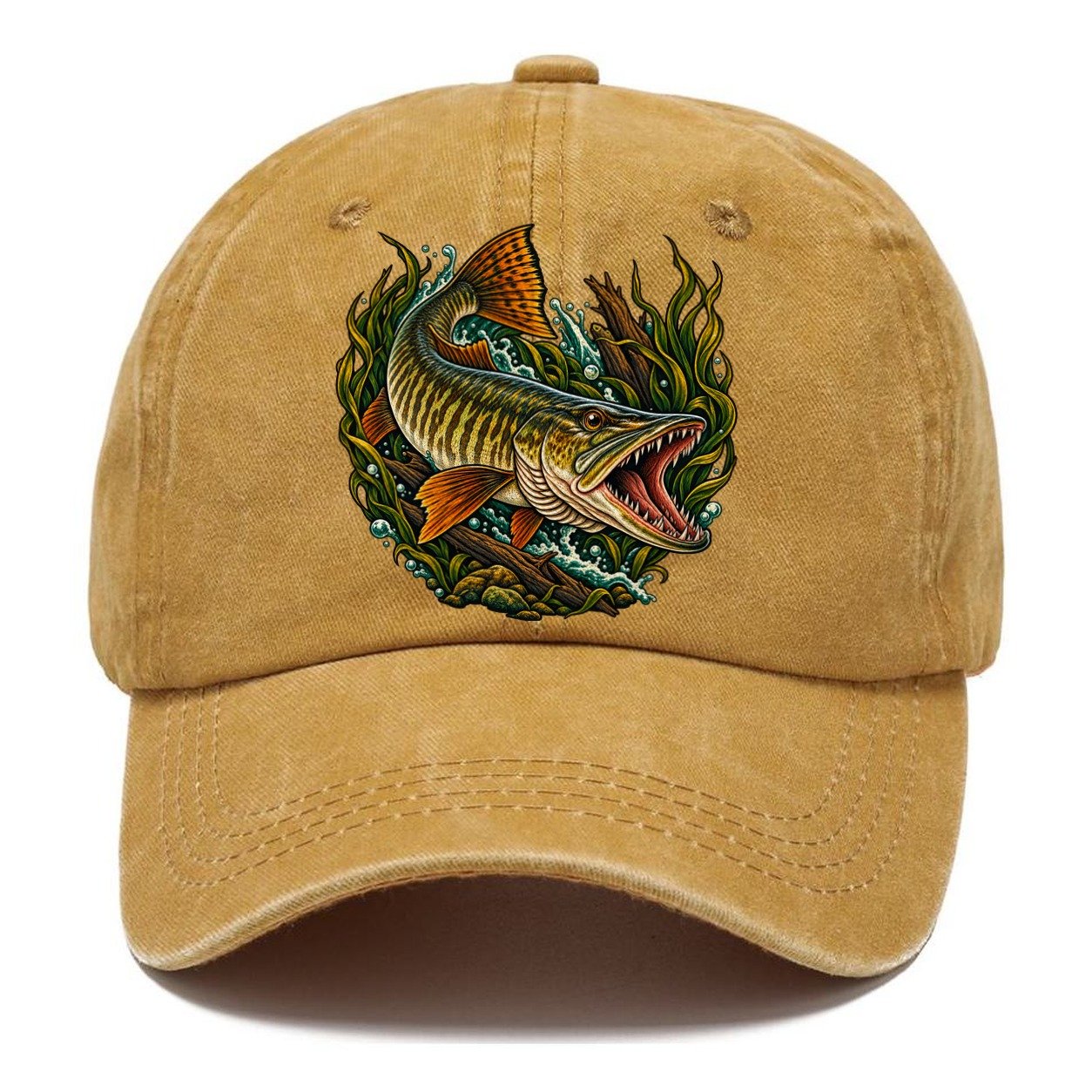 Muskie Ambush Fishing Club Classic Cap – Golden Harvest