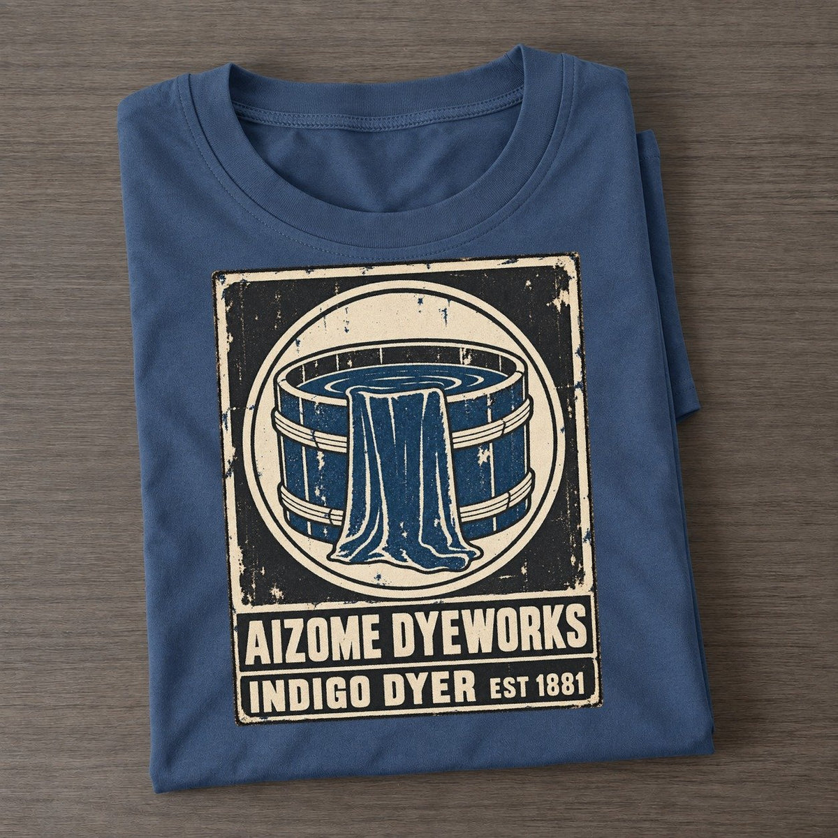 Aizome Dye House Noren Trade Co Classic T-shirt – Twilight Navy