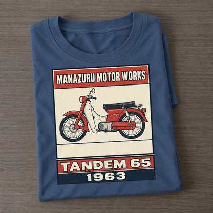 Manazuru Tandem 65 Showa Speed Plates Classic T-shirt – Twilight Navy