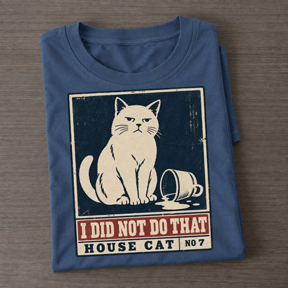 I Did Not Do That Neko Says No Classic T-shirt – Twilight Navy