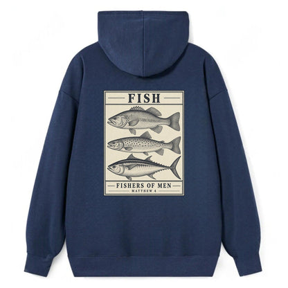 Fish Specimen Plate Creature Canticle Classic Pullover Hoodie – Navy