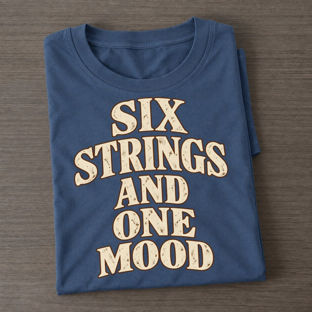 Six Strings And One Mood Pastimes Companions Classic T-shirt – Twilight Navy