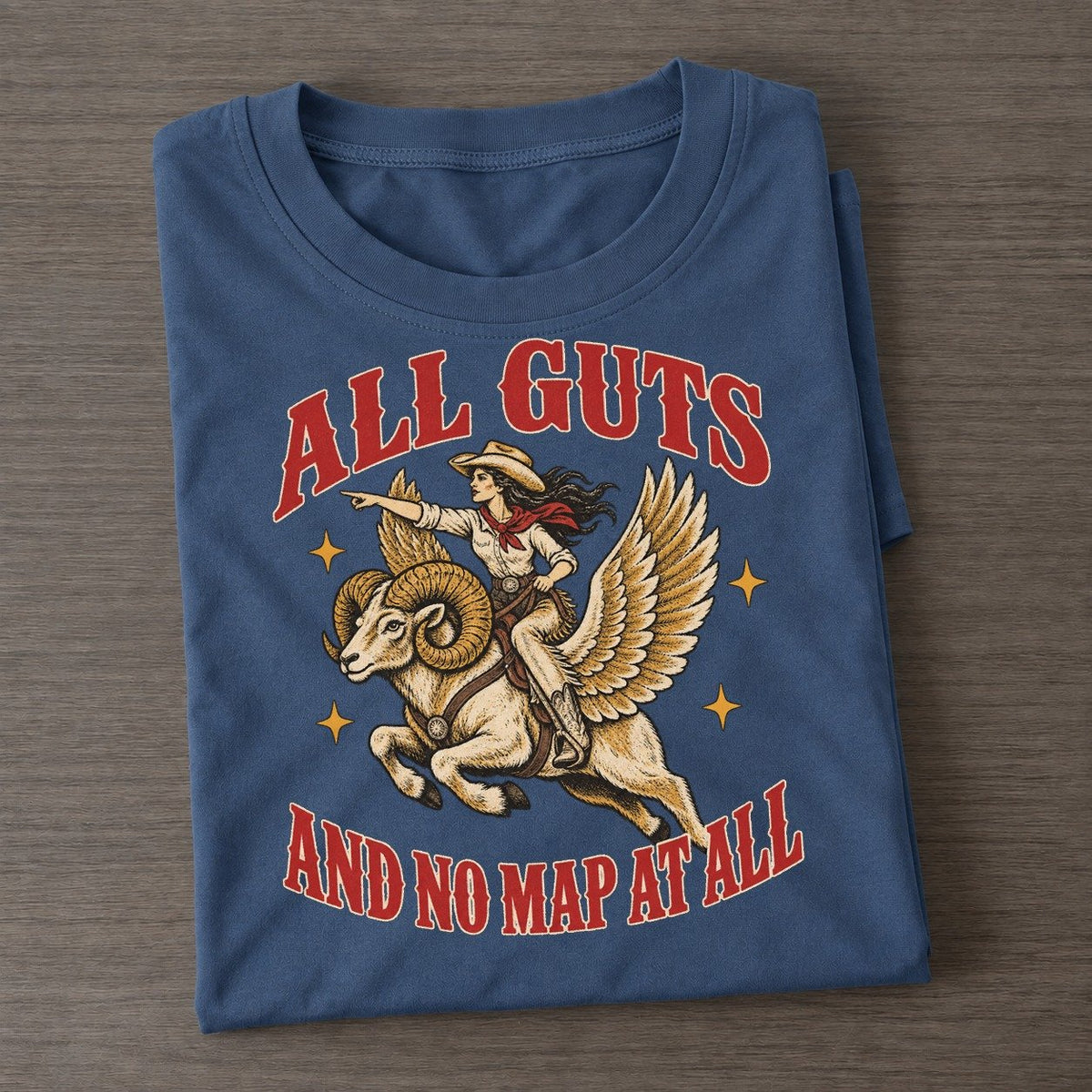 And No Map At All Unhinged Affirmations Classic T-shirt – Twilight Navy